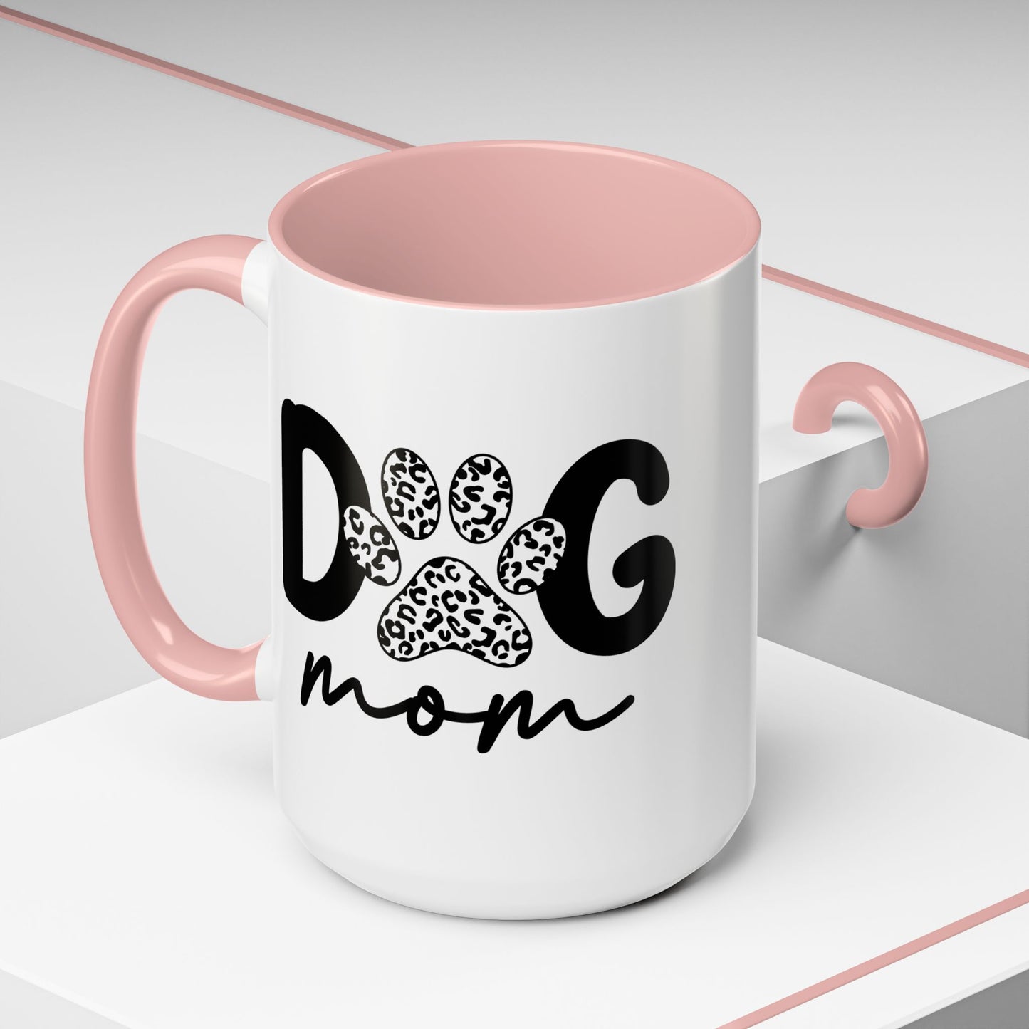 Dog Mom Accent 15oz Coffee Mug - Perfect Gift for Pet Lovers