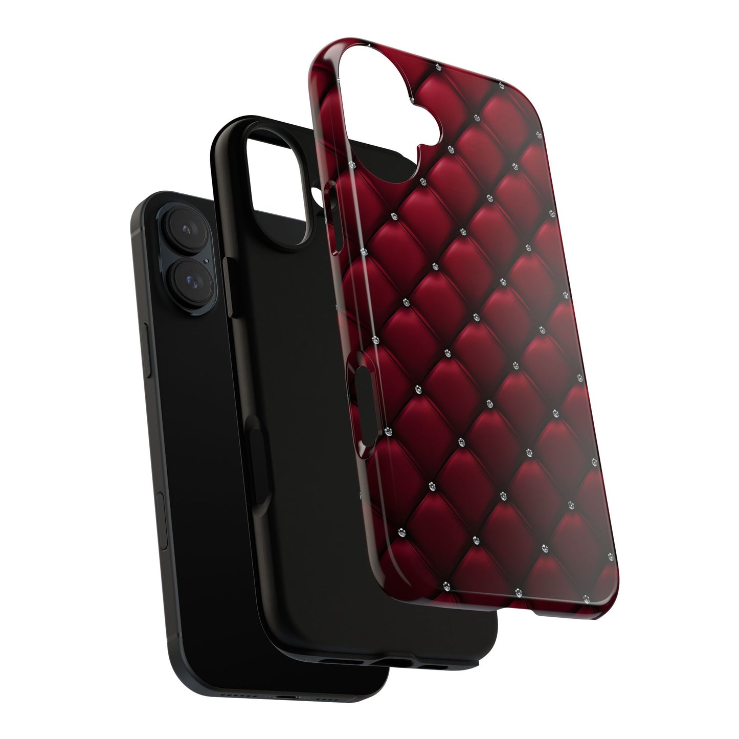 Luxurious Red Leather Phone Case – Stylish Protection for Your Device