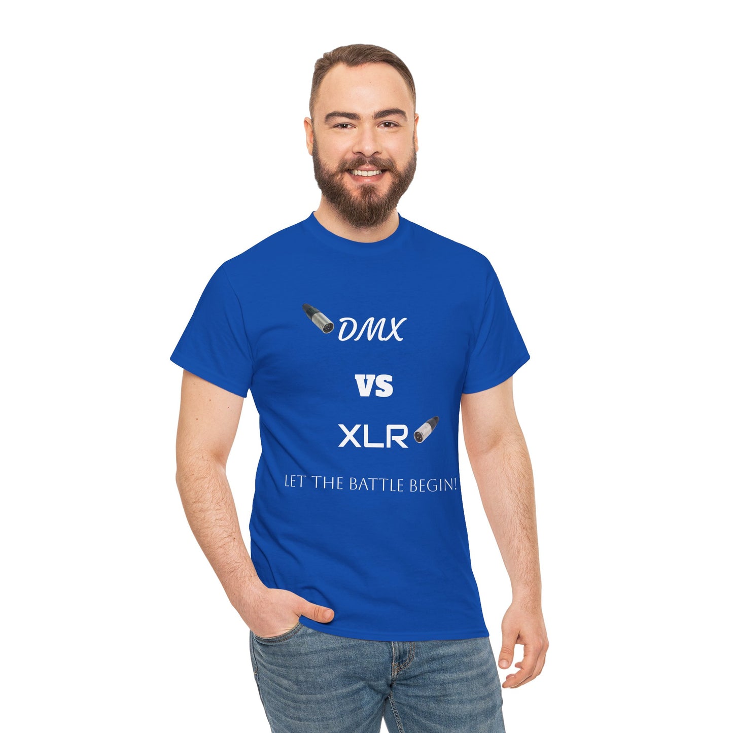 DMX vs XLR Battle Graphic Unisex Heavy Cotton Tee