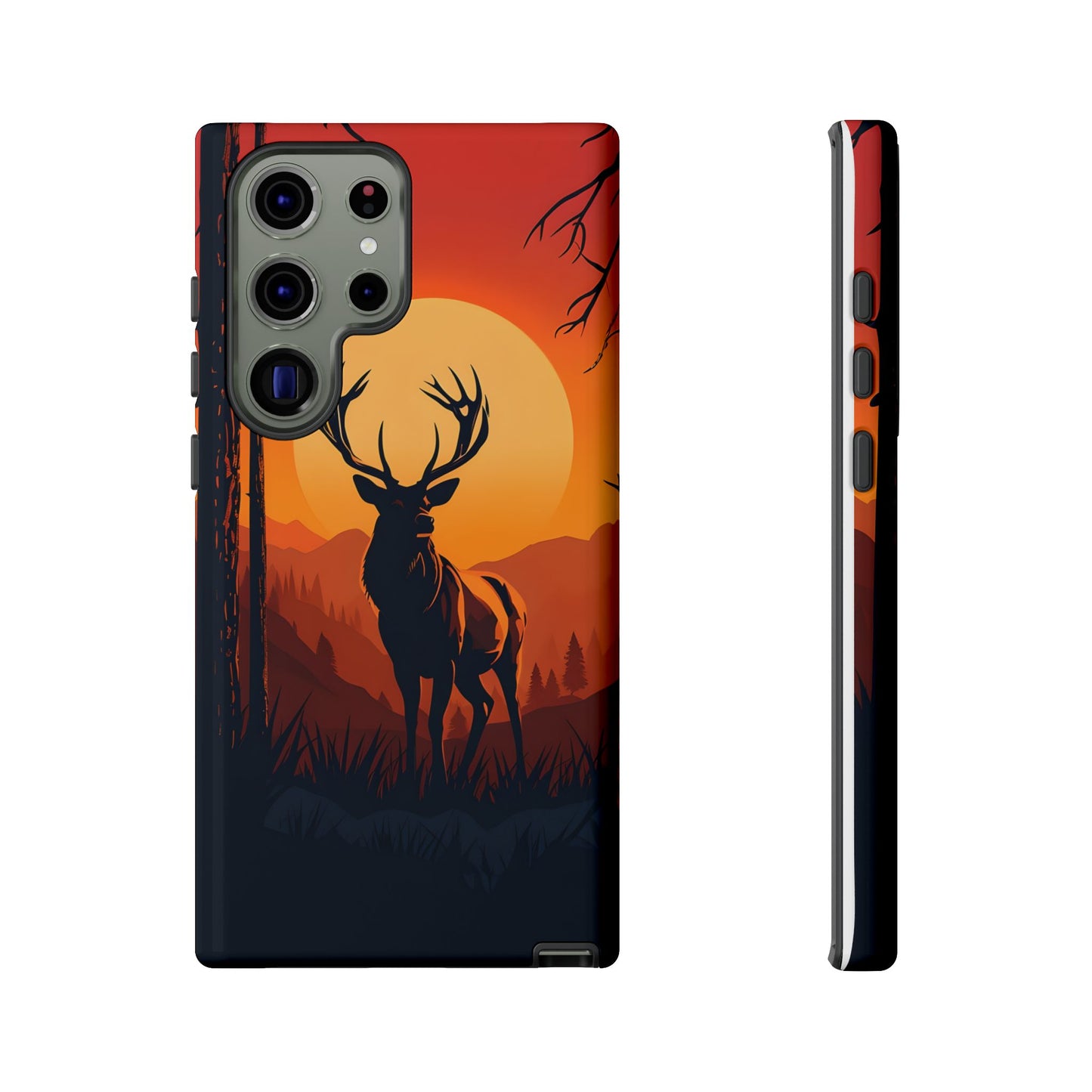 Wildlife Phone Case - Stag and Sunset Design for Nature Lovers