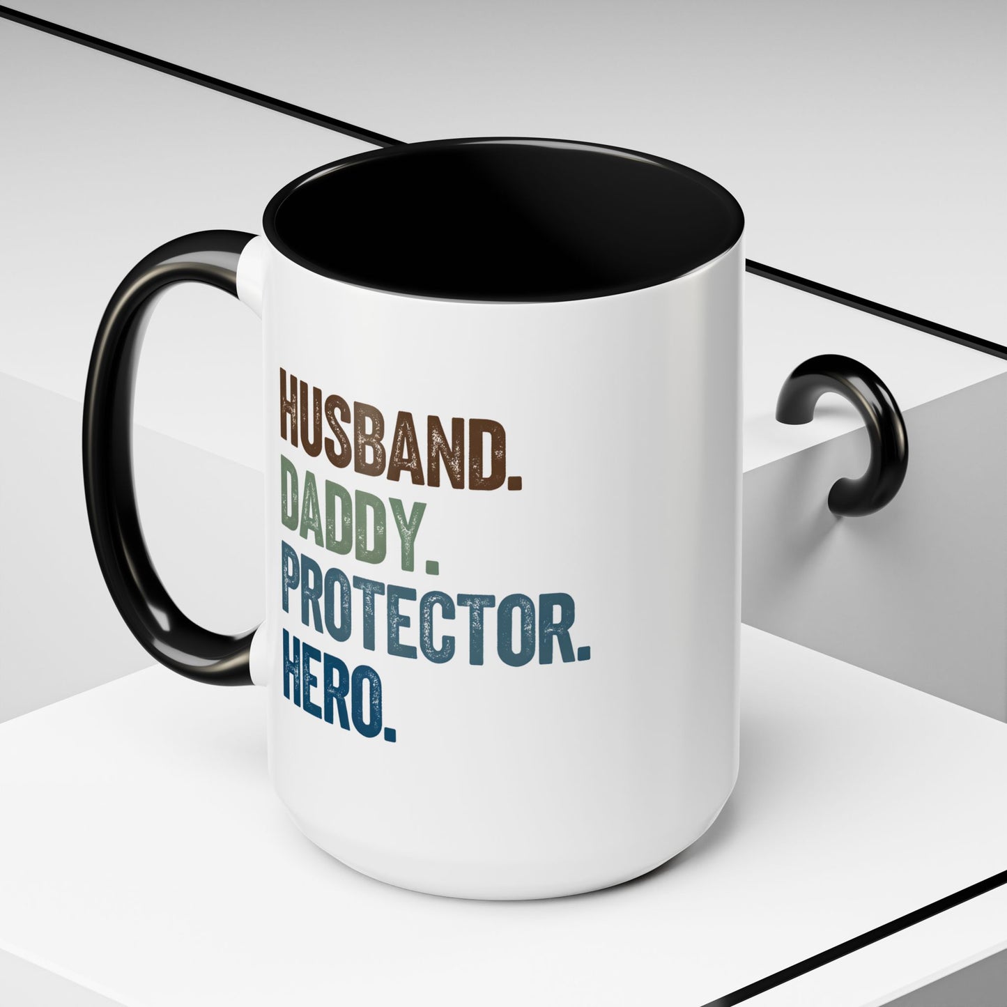 Hero Dad Coffee Mug - 15oz, Perfect Gift for Husband, Protector & Daddy