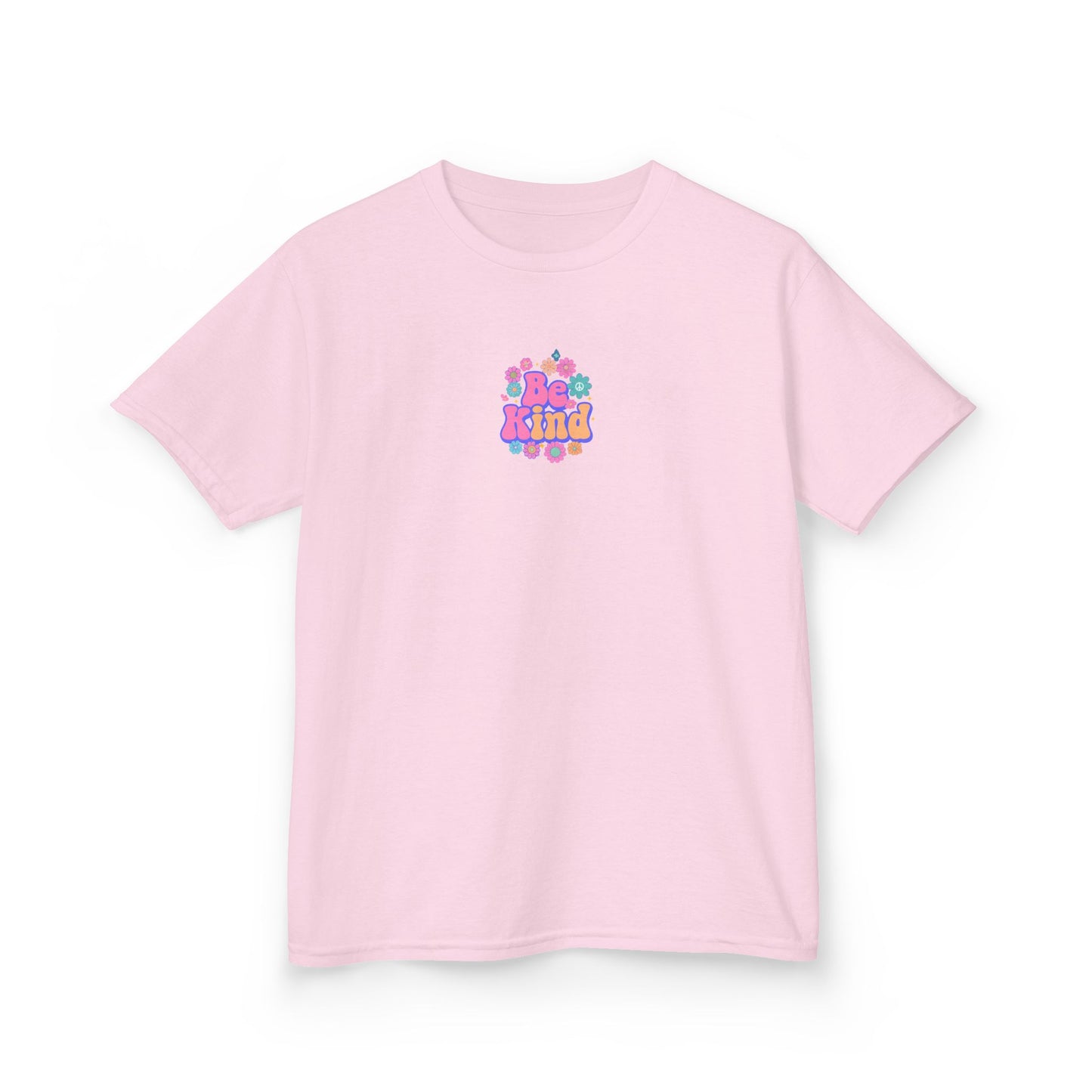 Kids Heavy Cotton™ Tee - 'Be Kind' Inspirational Shirt for Positive Vibes