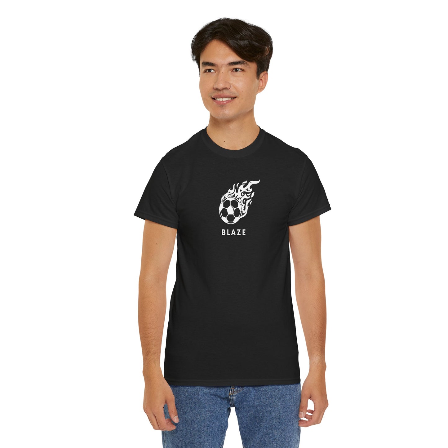 Personalized Blaze Soccer Tee - Unisex Heavy Cotton Shirt
