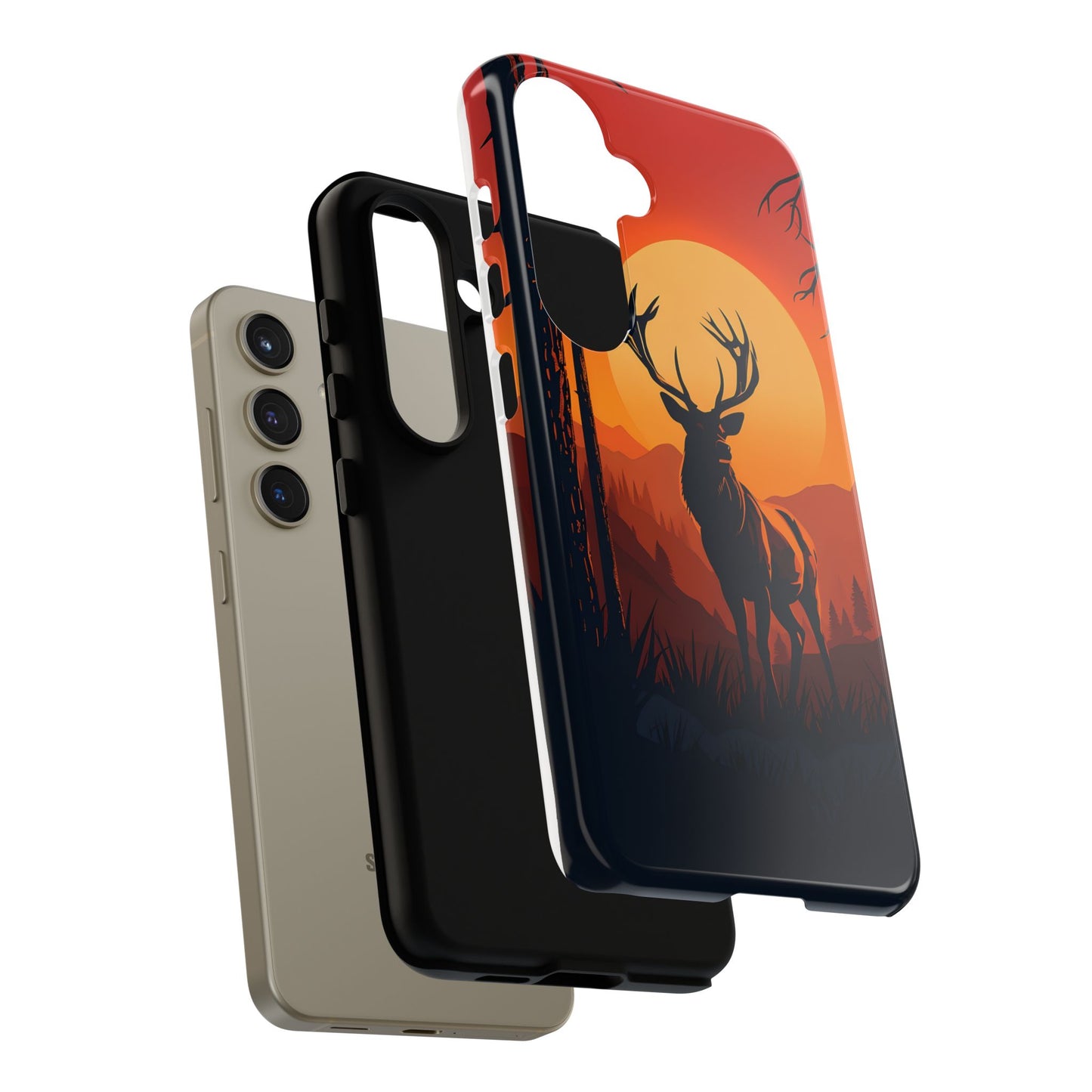 Wildlife Phone Case - Stag and Sunset Design for Nature Lovers