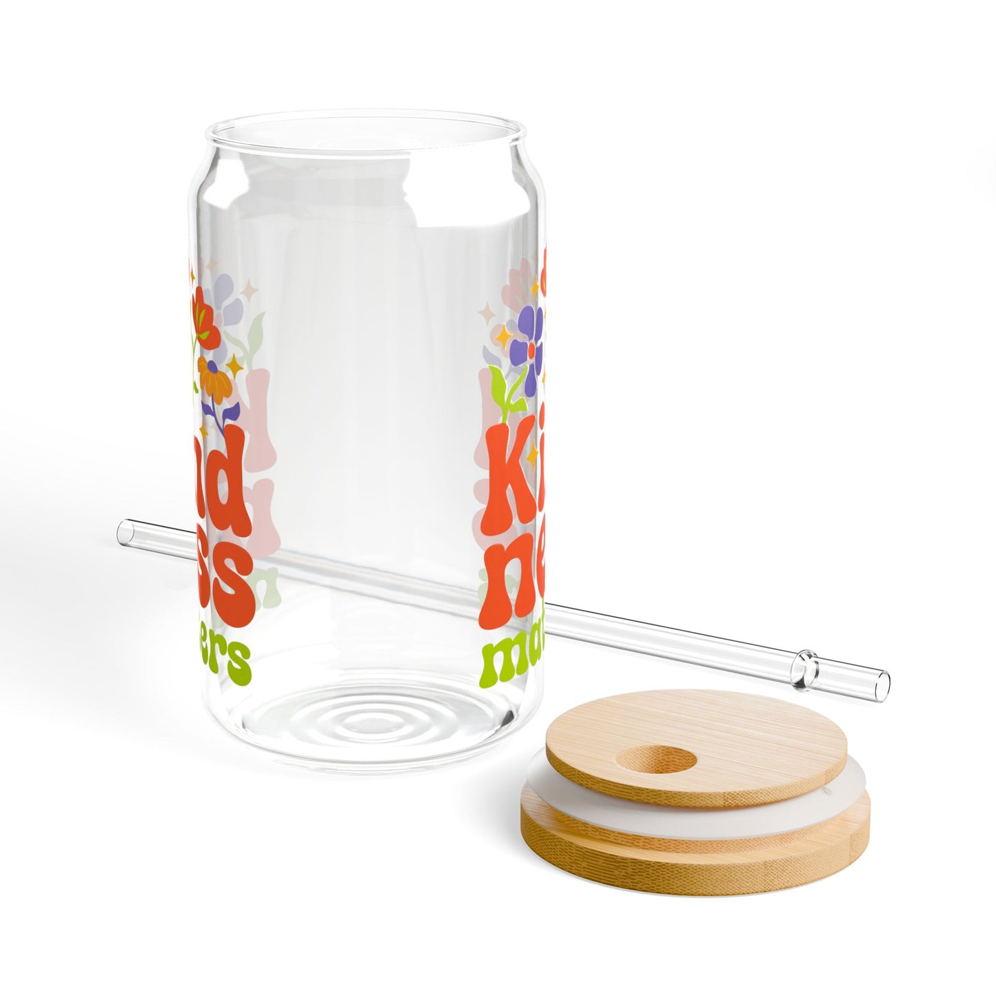 Kindness Matters Sipper Glass - 16oz Reusable Drinkware