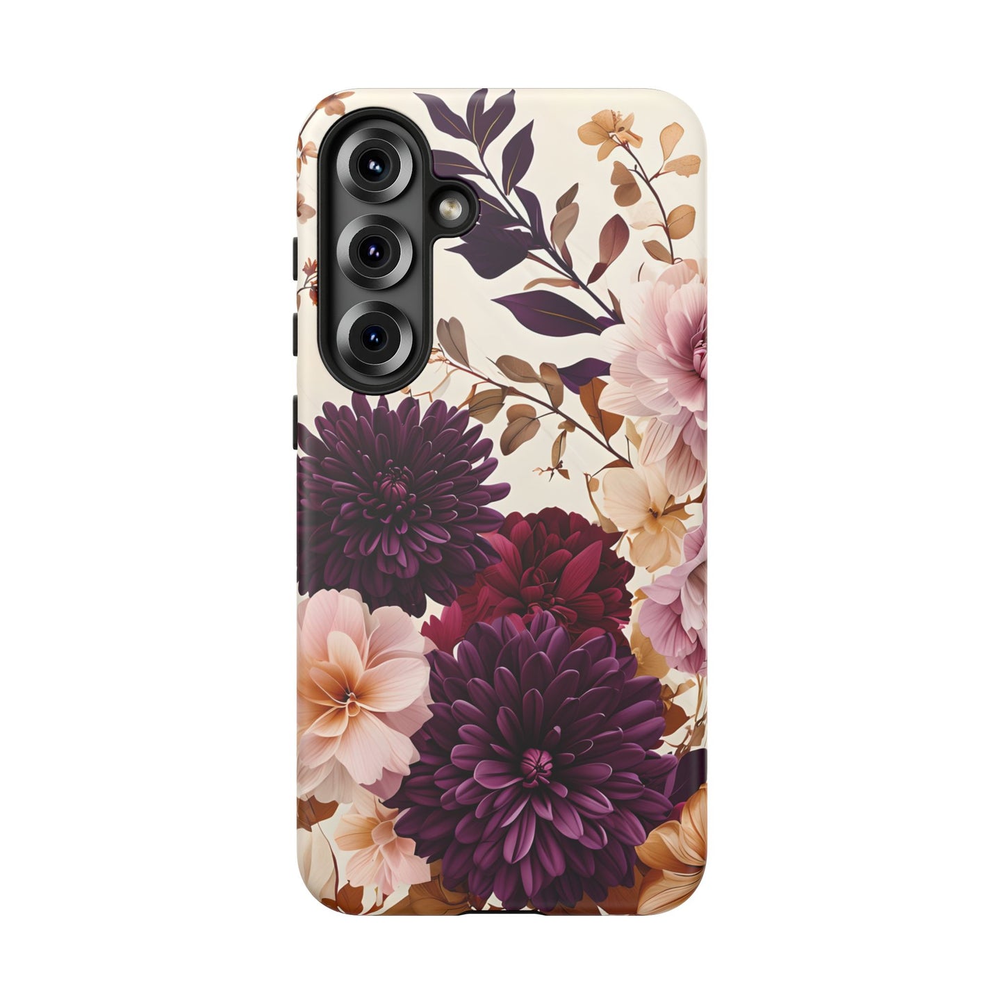 Floral Tough Phone Case - Elegant Design for iPhones & Androids