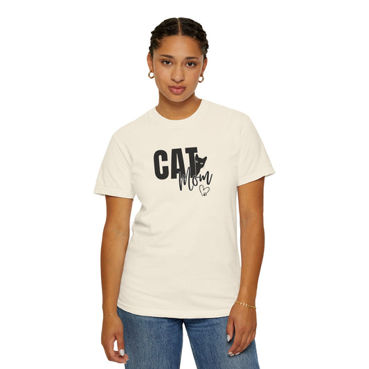 Cat Mom Unisex Garment-Dyed T-Shirt – Perfect Gift for Cat Lovers