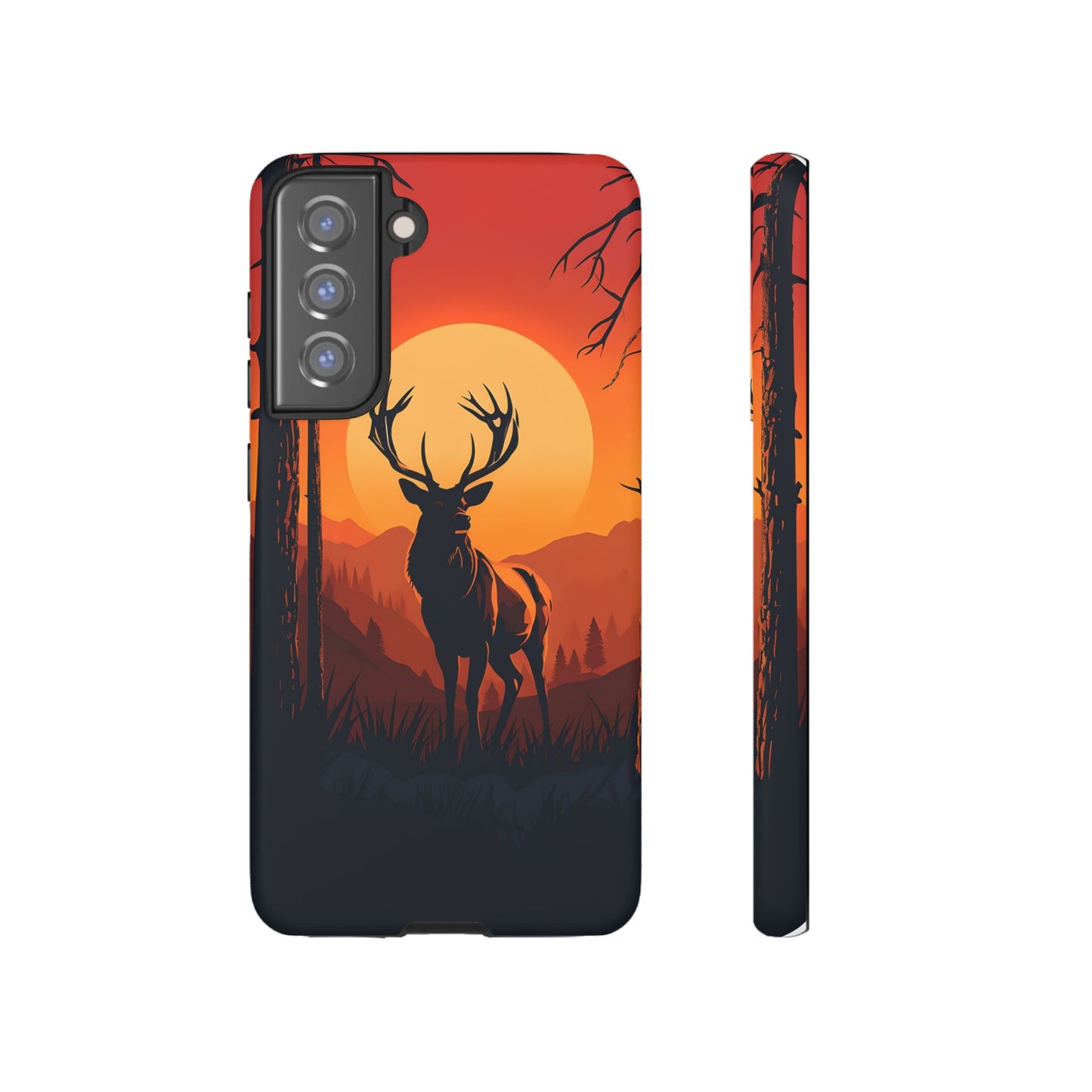 Wildlife Phone Case - Stag and Sunset Design for Nature Lovers