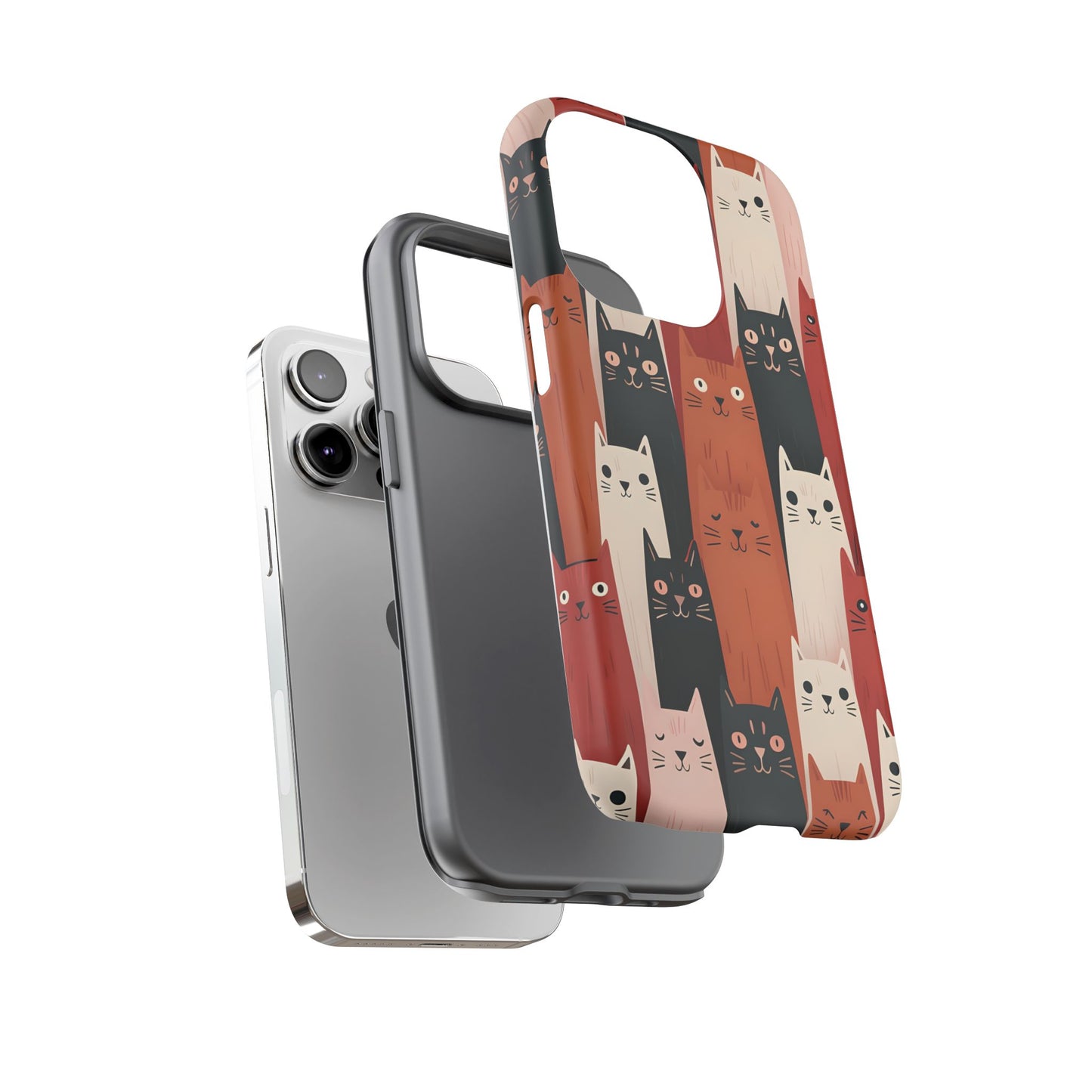 Playful Cat Phone Case - Tough & Stylish Purrfect for Cat Lovers