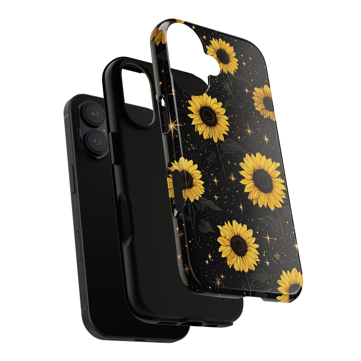 Sunflower Galaxy Tough Case - Durable Phone Cover with Floral Design