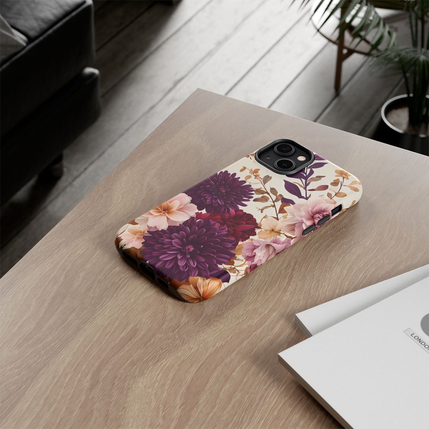 Floral Tough Phone Case - Elegant Design for iPhones & Androids