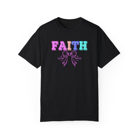 Faith Bow Unisex Garment-Dyed T-Shirt