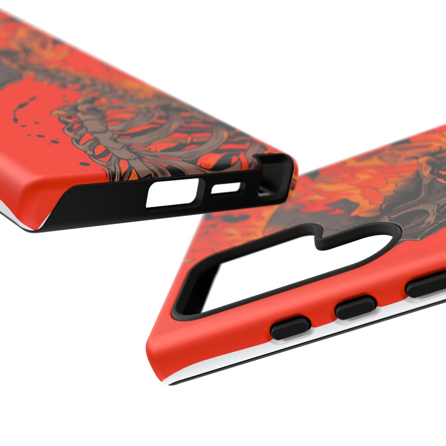 Flaming Skeleton Phone Case - Tough & Stylish Protection