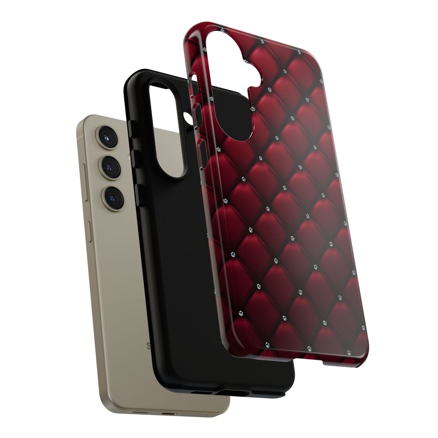 Luxurious Red Leather Phone Case – Stylish Protection for Your Device