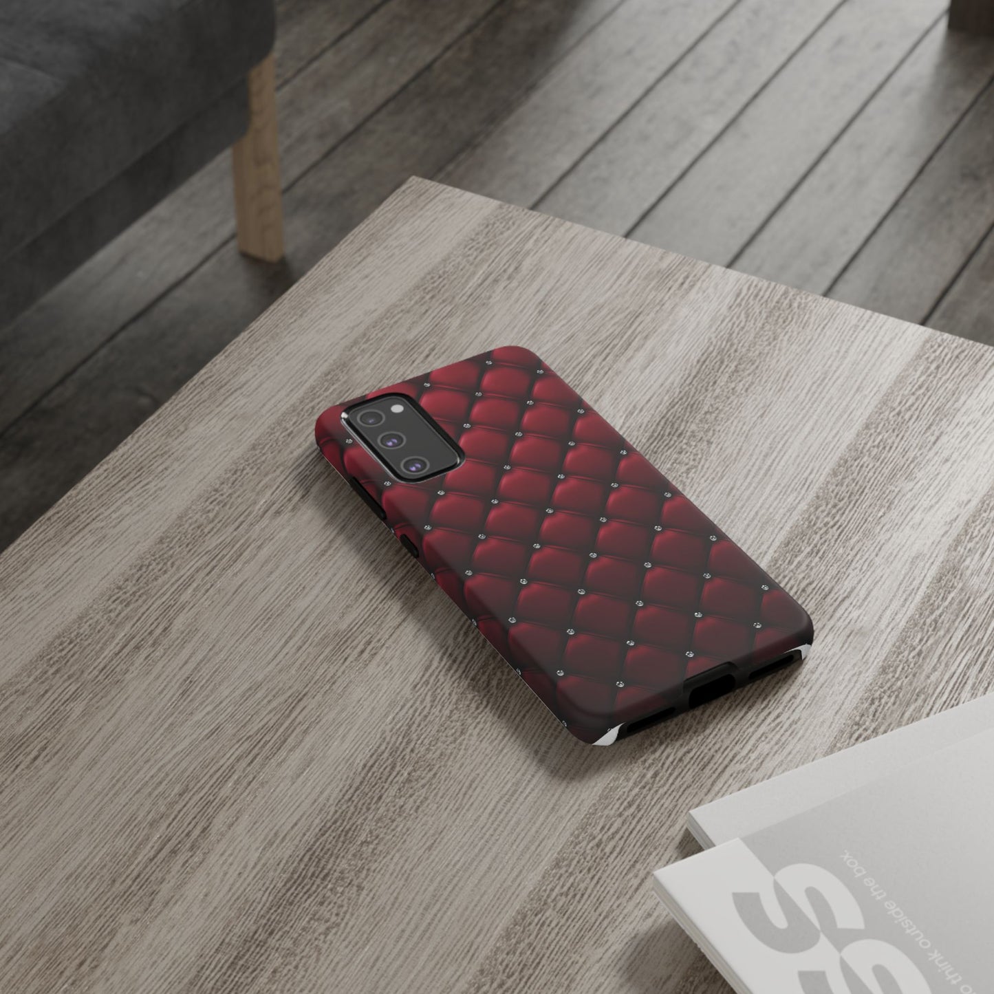 Luxurious Red Leather Phone Case – Stylish Protection for Your Device