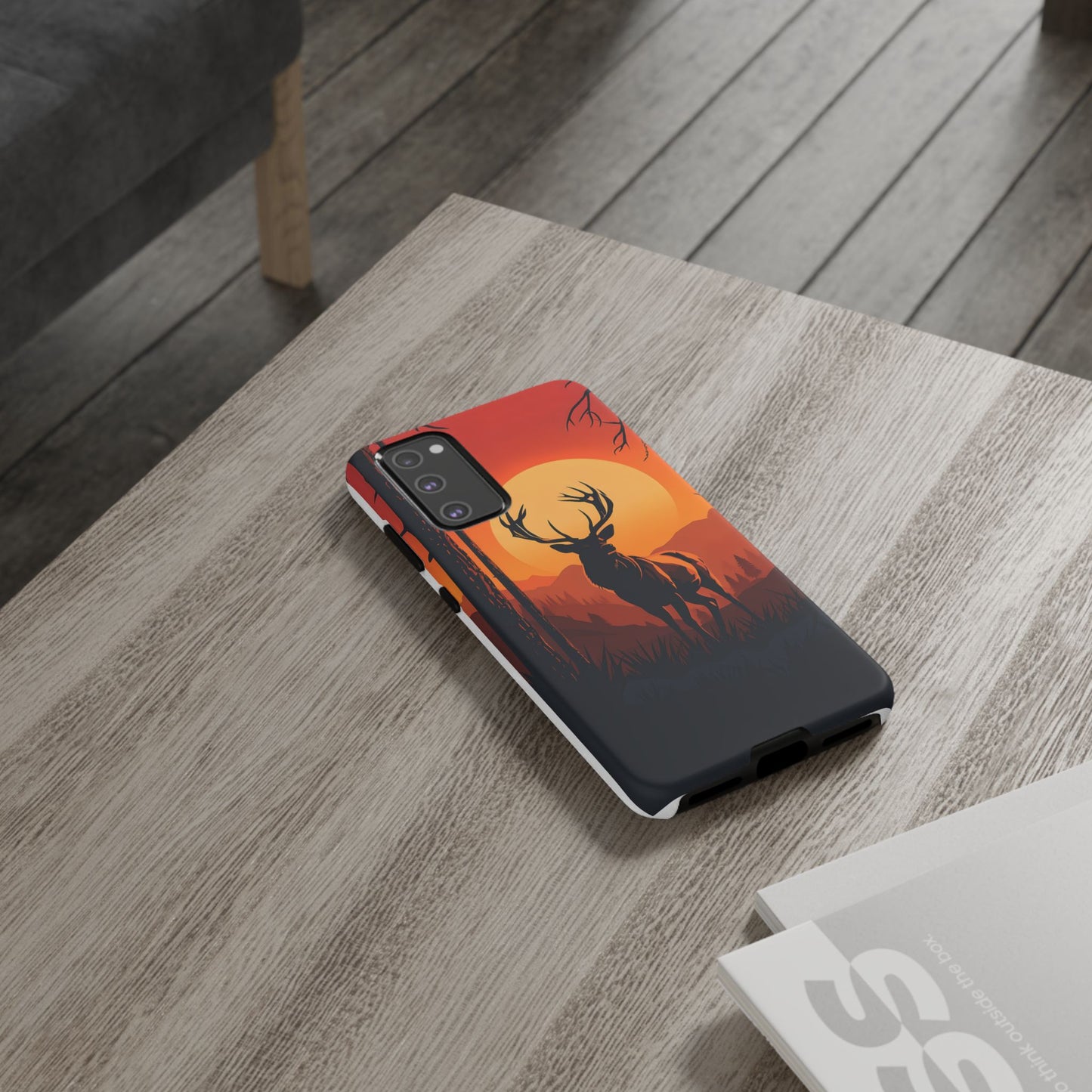 Wildlife Phone Case - Stag and Sunset Design for Nature Lovers