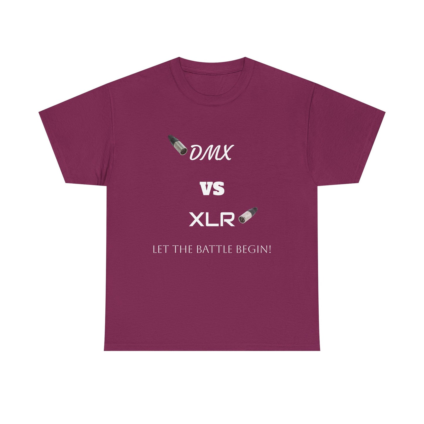 DMX vs XLR Battle Graphic Unisex Heavy Cotton Tee