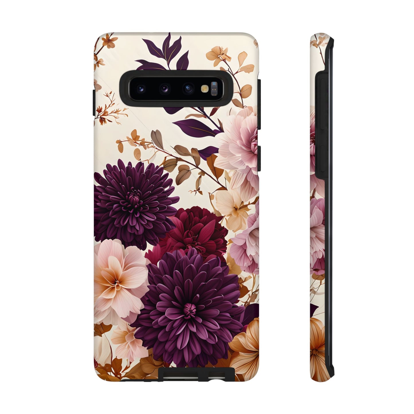 Floral Tough Phone Case - Elegant Design for iPhones & Androids