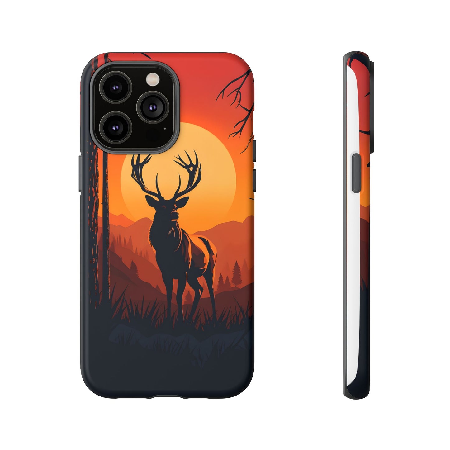 Wildlife Phone Case - Stag and Sunset Design for Nature Lovers