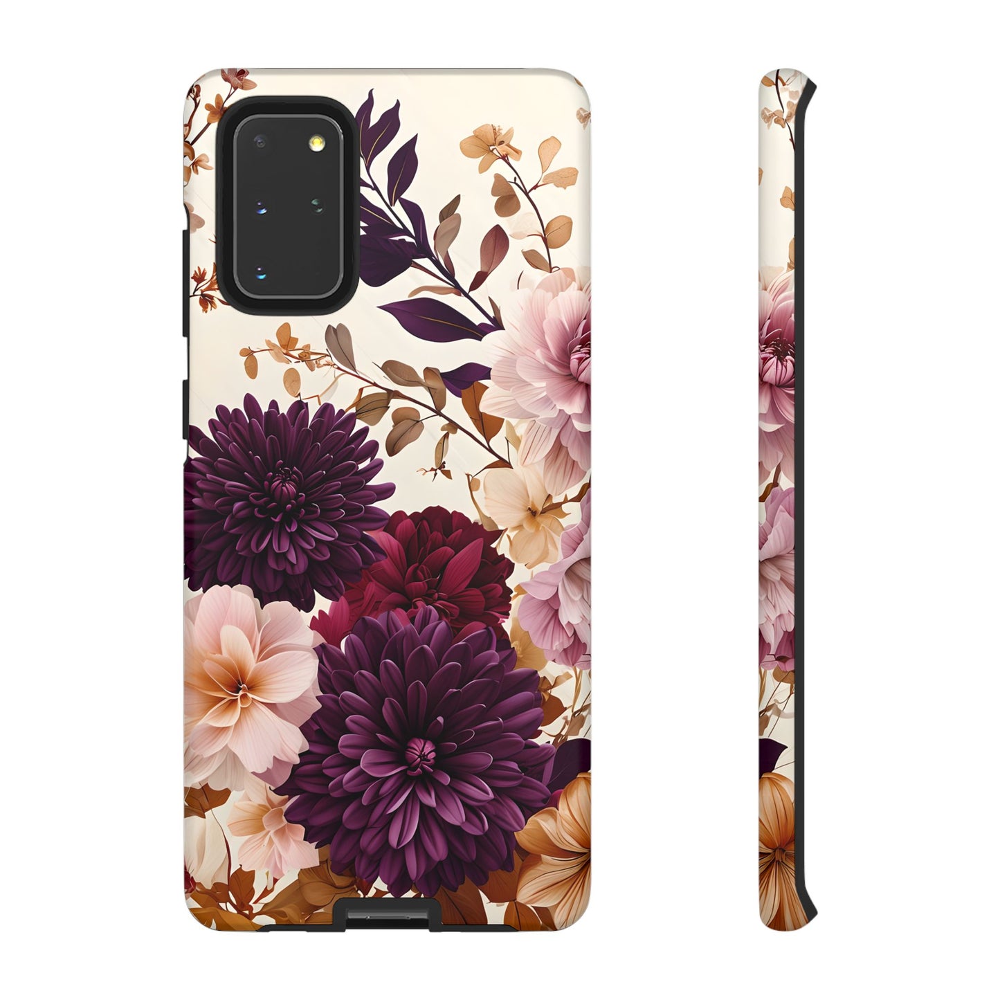 Floral Tough Phone Case - Elegant Design for iPhones & Androids