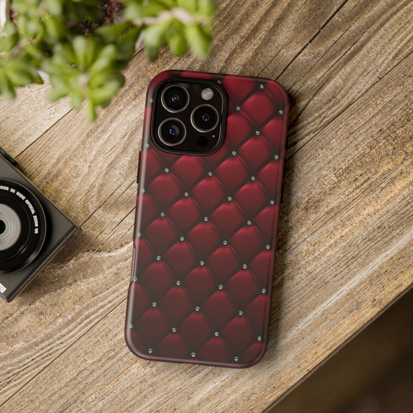 Luxurious Red Leather Phone Case – Stylish Protection for Your Device