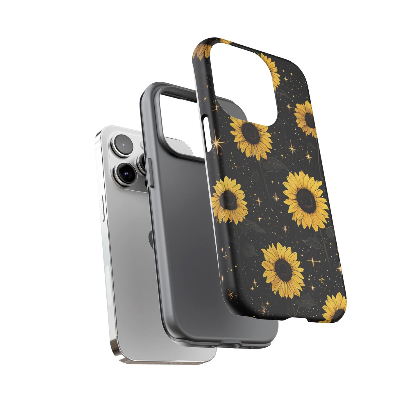 Sunflower Galaxy Tough Case - Durable Phone Cover with Floral Design