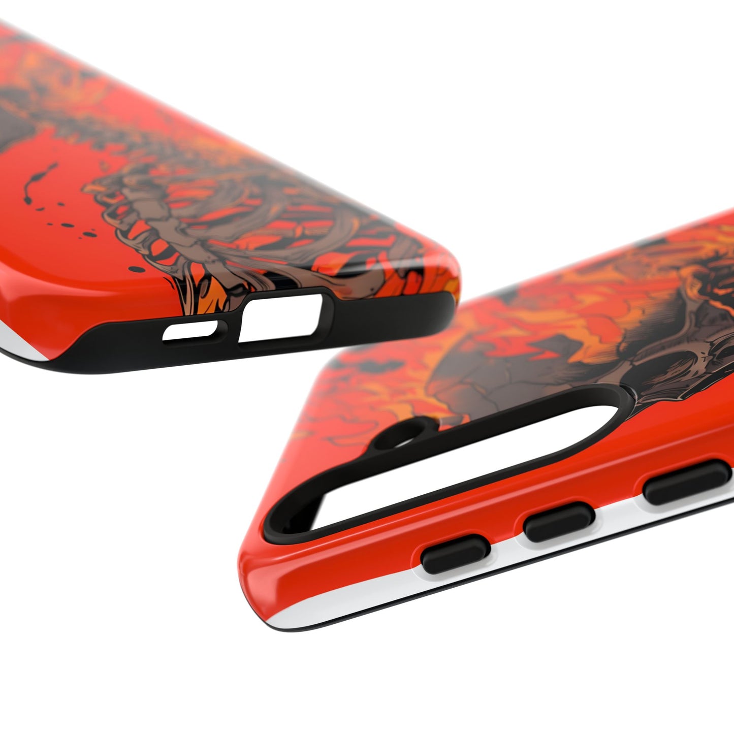 Flaming Skeleton Phone Case - Tough & Stylish Protection