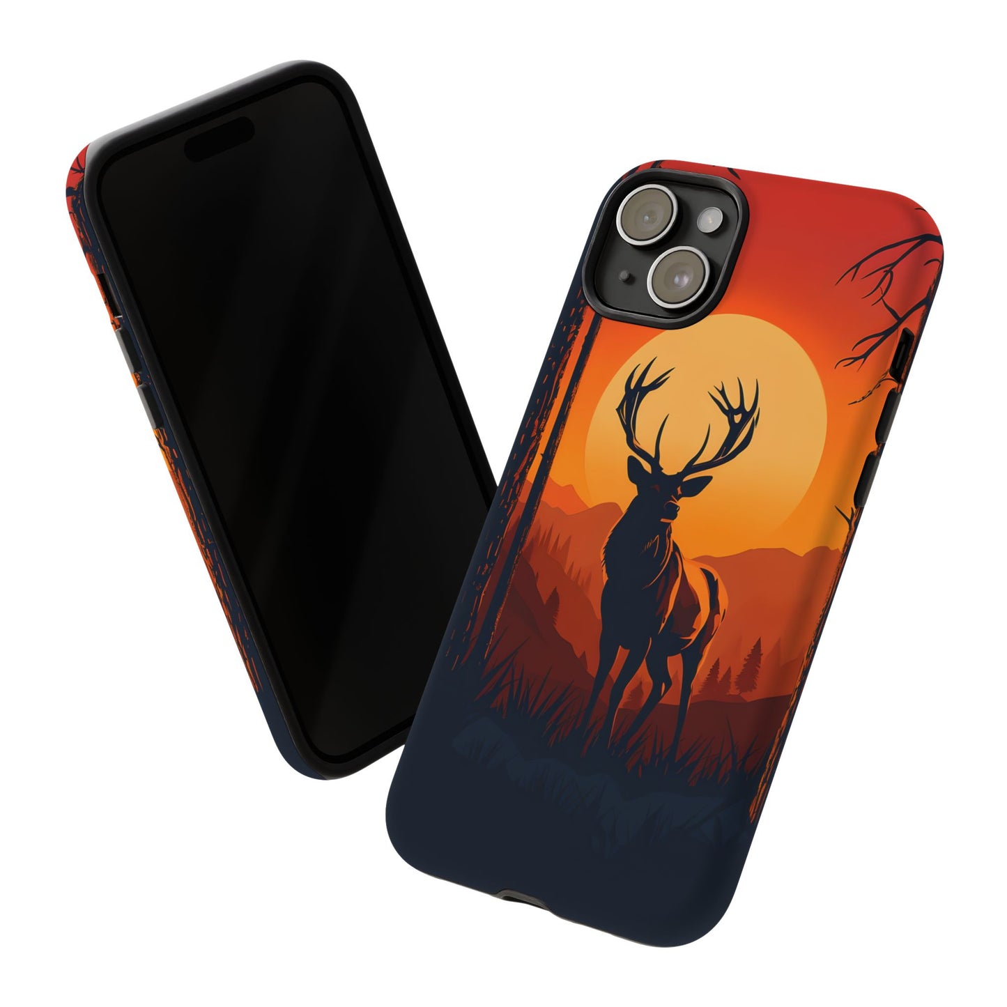 Wildlife Phone Case - Stag and Sunset Design for Nature Lovers