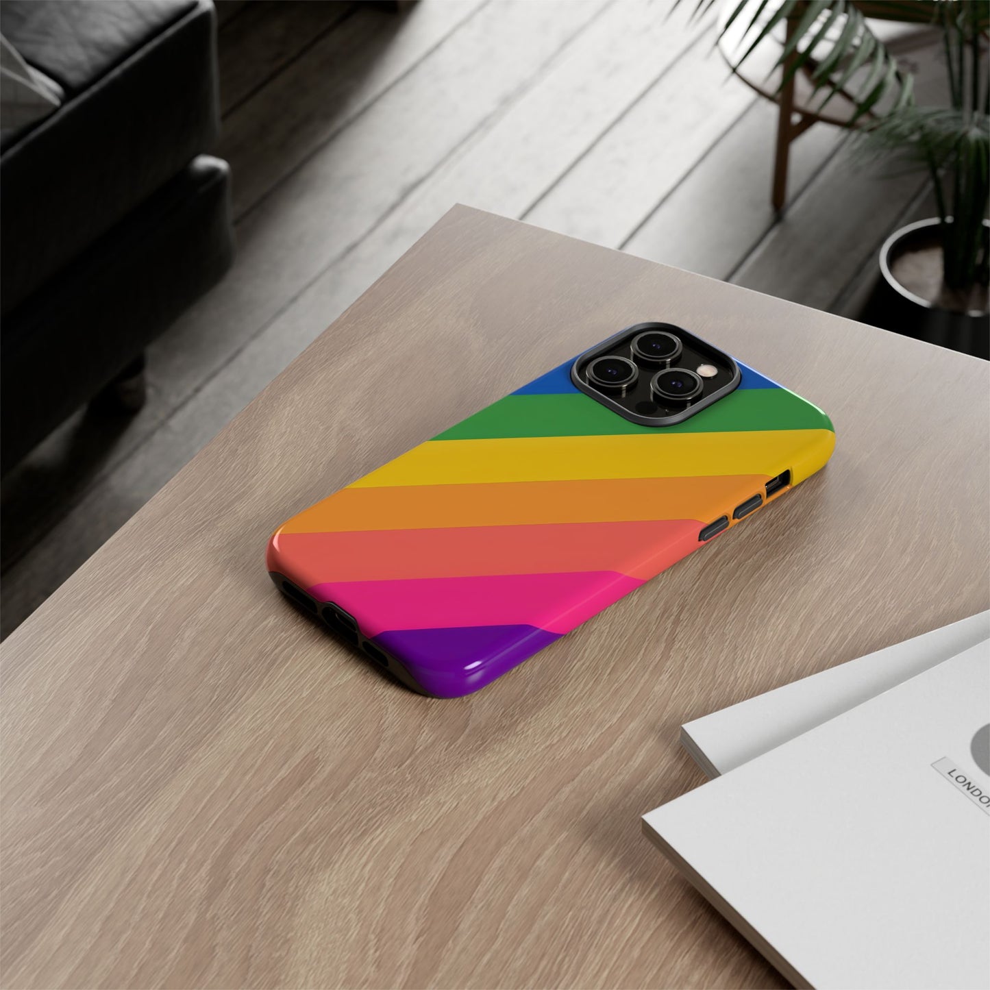 Vibrant Rainbow Phone Case - Tough & Stylish
