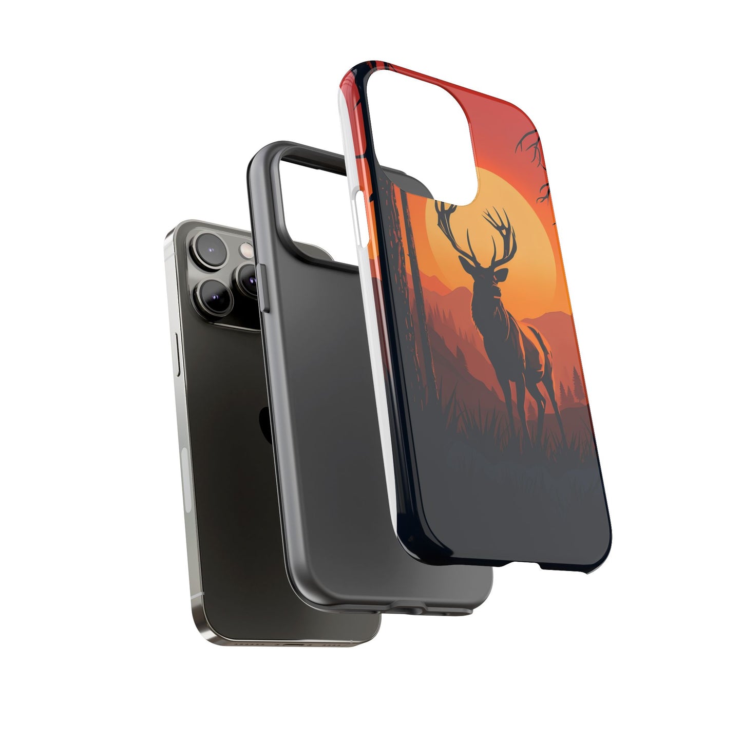 Wildlife Phone Case - Stag and Sunset Design for Nature Lovers