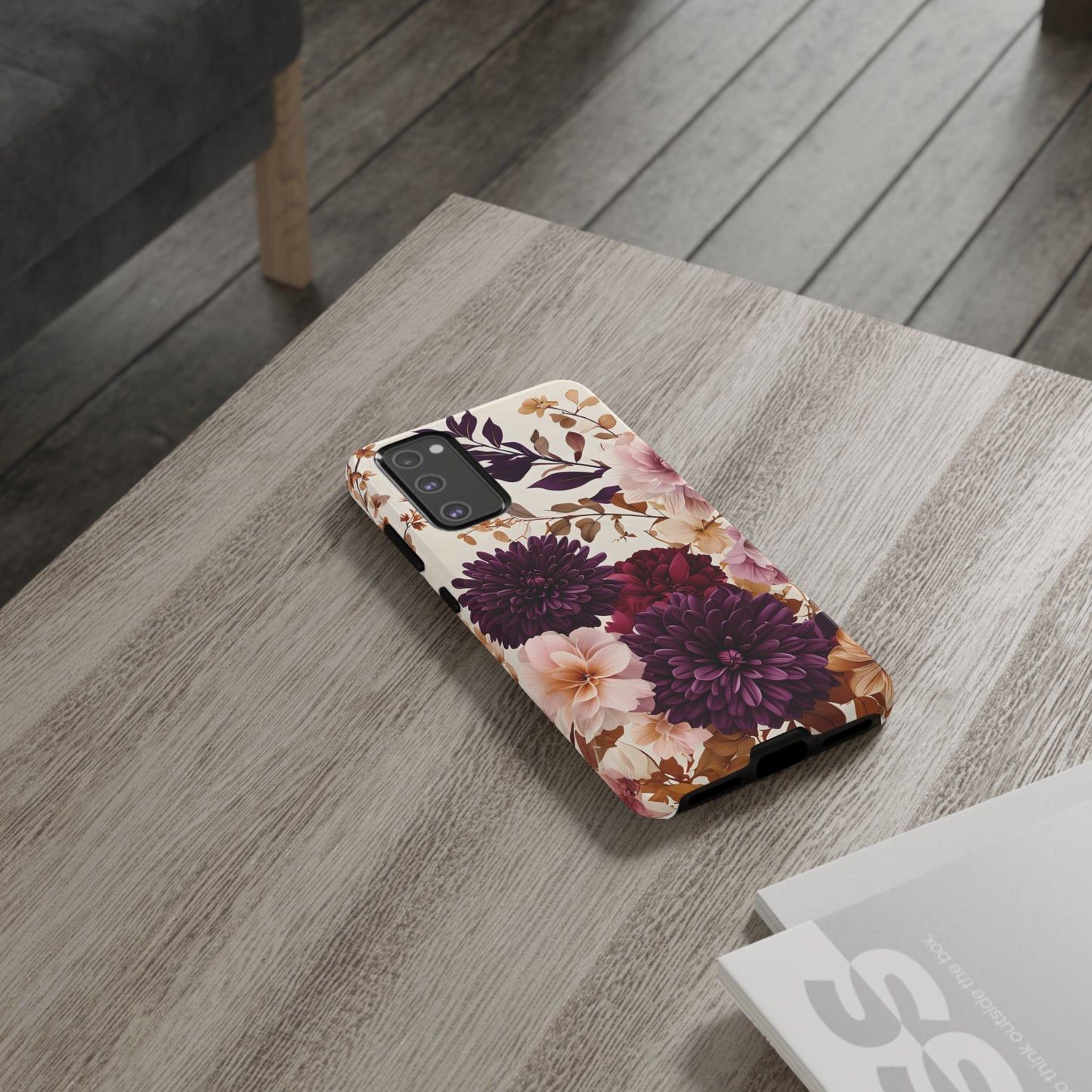 Floral Tough Phone Case - Elegant Design for iPhones & Androids