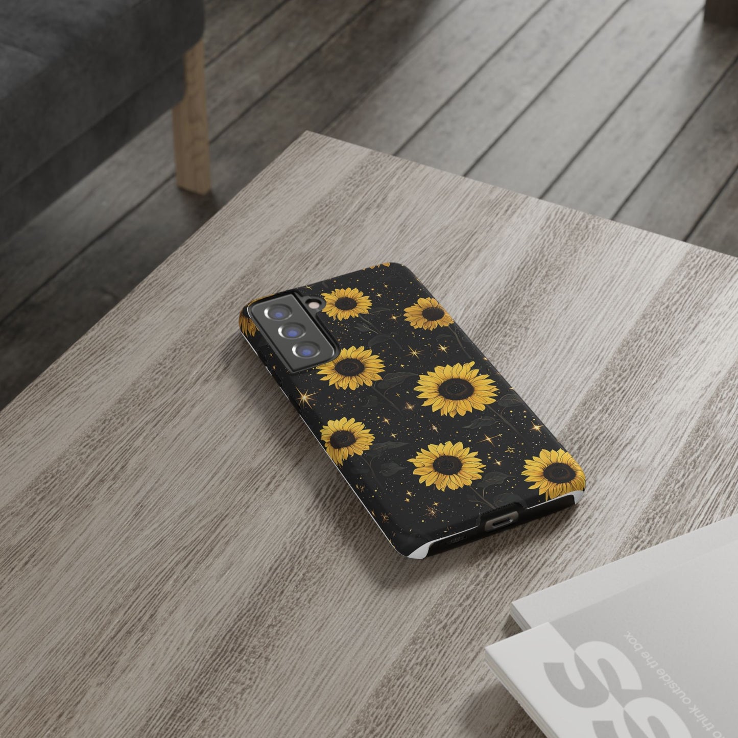 Sunflower Galaxy Tough Case - Durable Phone Cover with Floral Design