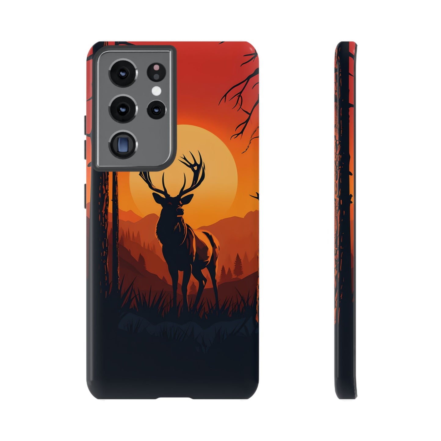 Wildlife Phone Case - Stag and Sunset Design for Nature Lovers