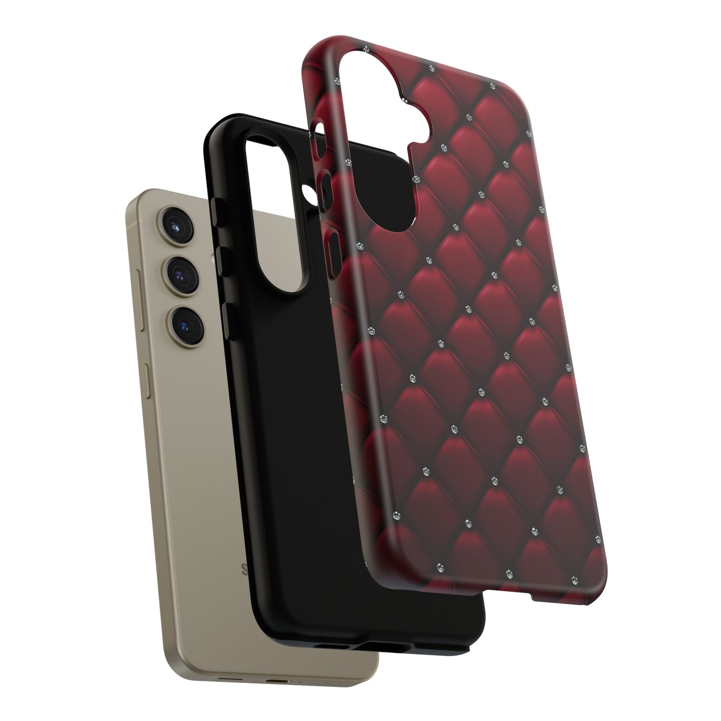 Luxurious Red Leather Phone Case – Stylish Protection for Your Device