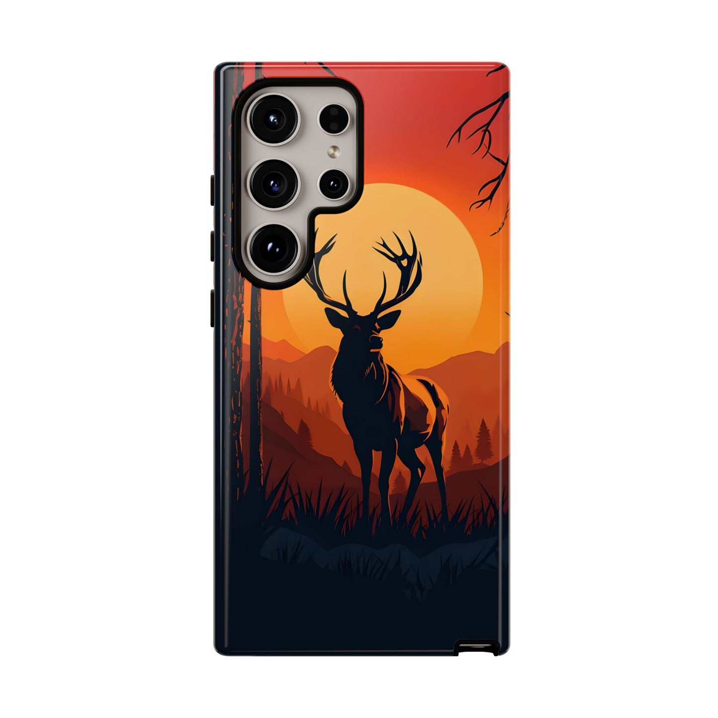 Wildlife Phone Case - Stag and Sunset Design for Nature Lovers