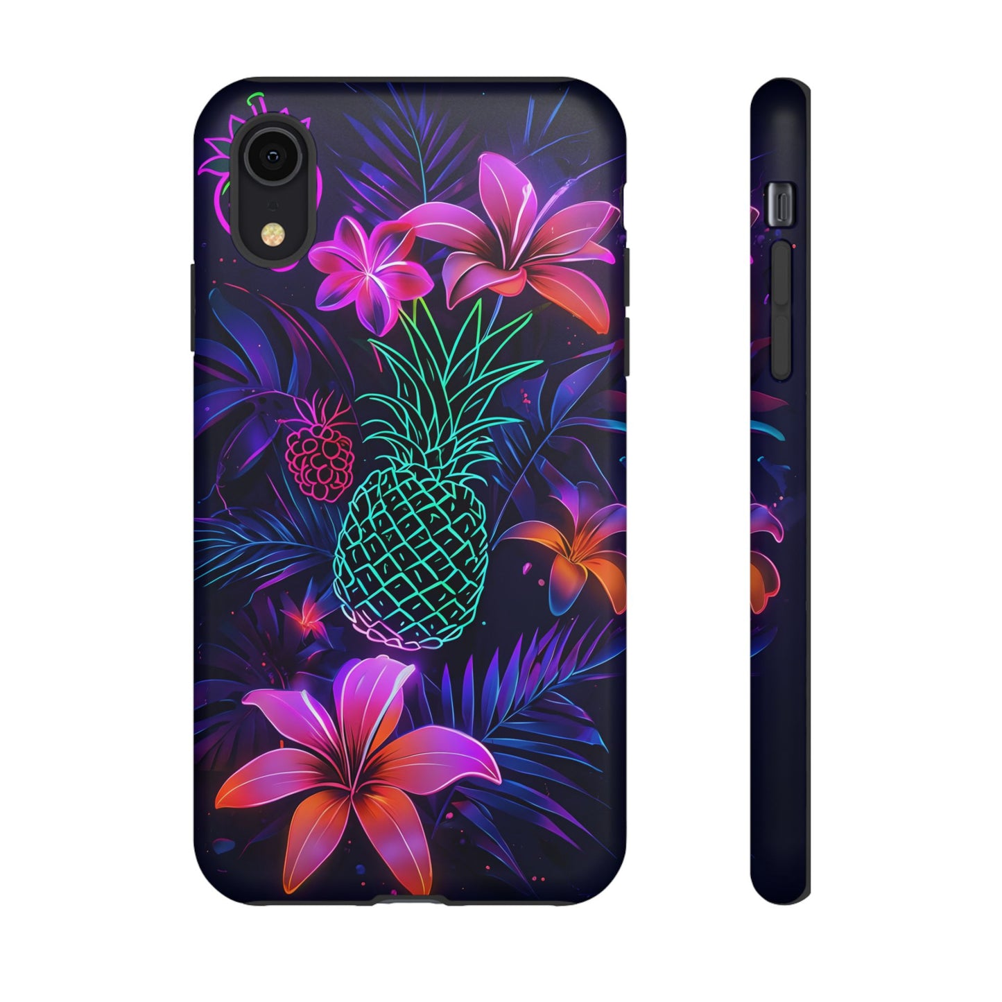 Tough Cases - Tropical Neon Floral iPhone Case