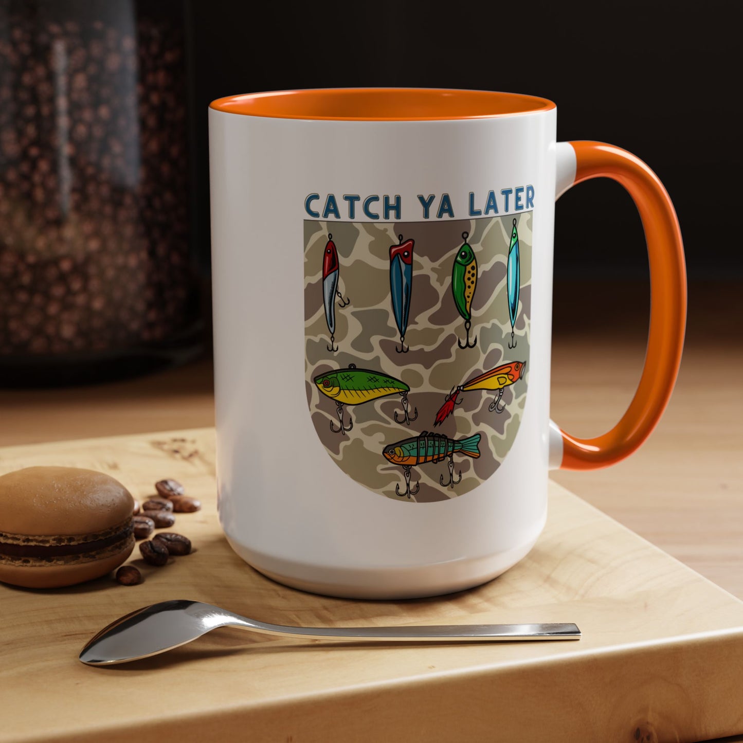 Catch Ya Later Fishing 15oz Mug - Fun Accent Coffee Mug for Anglers