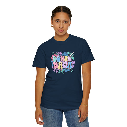 Bonus Mama Floral Unisex T-Shirt - Perfect Gift for Mother's Day!
