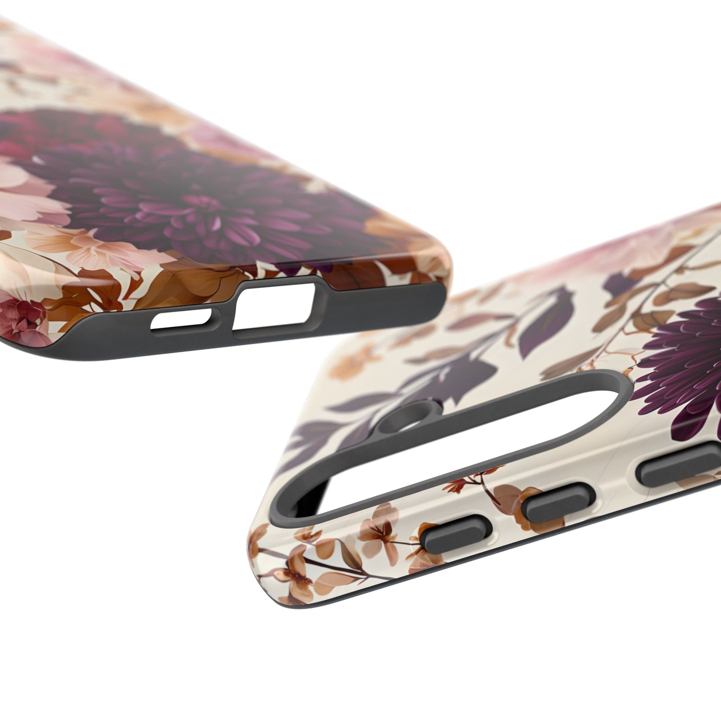 Floral Tough Phone Case - Elegant Design for iPhones & Androids