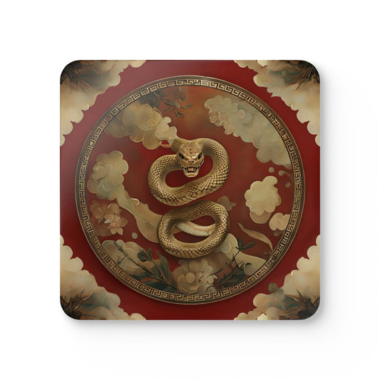 Dragon-Themed Cork Coaster Set – Perfect for Home Decor and Gifting