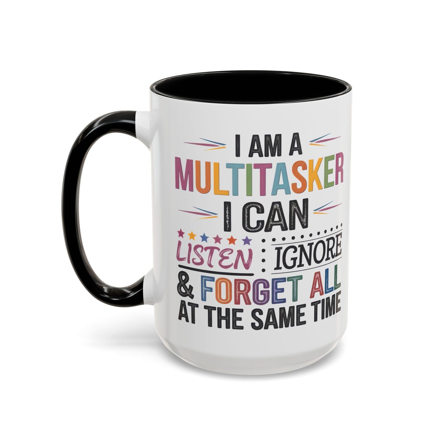 Multitasker Coffee 15oz Mug - Fun Accent Mug for Busy Beverages