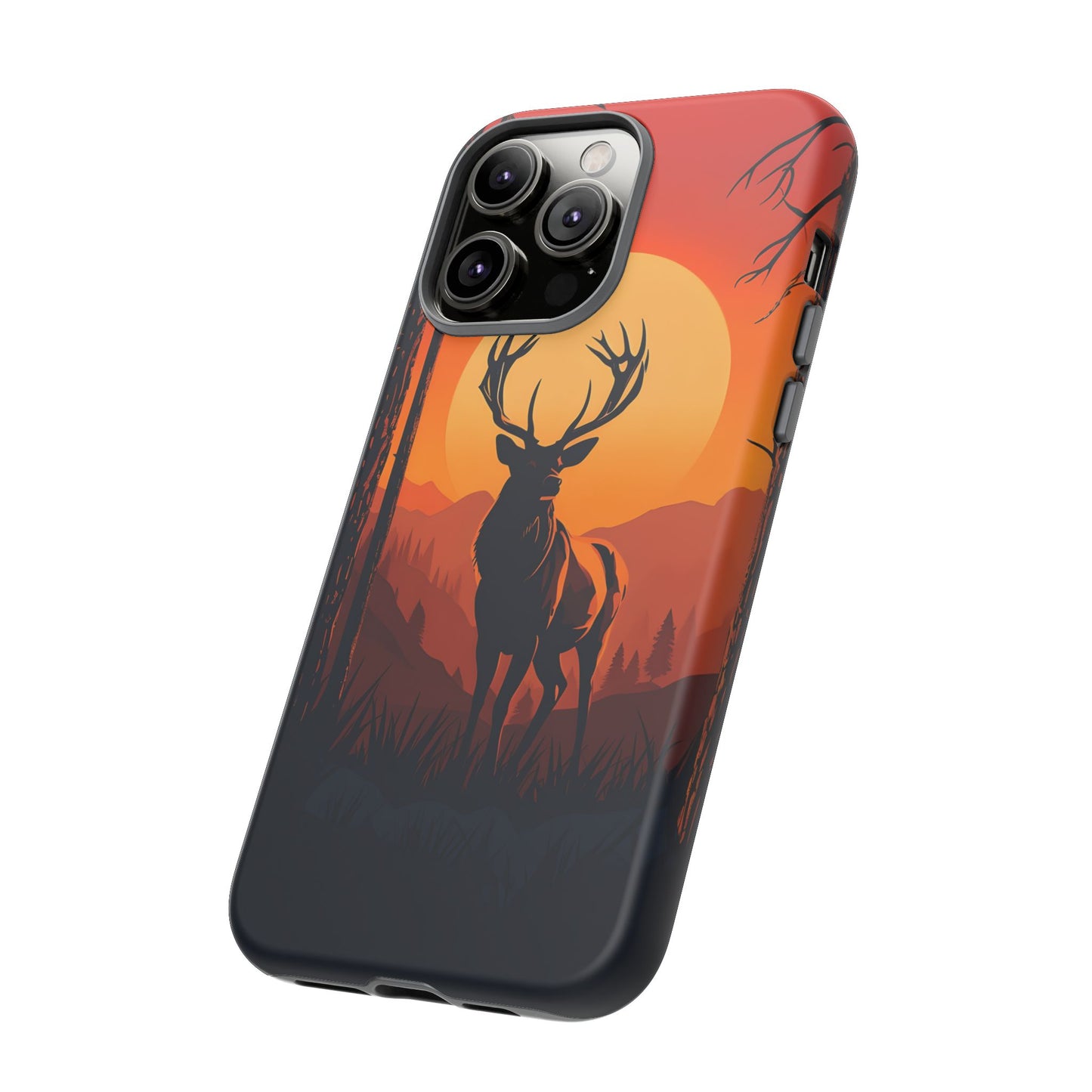 Wildlife Phone Case - Stag and Sunset Design for Nature Lovers