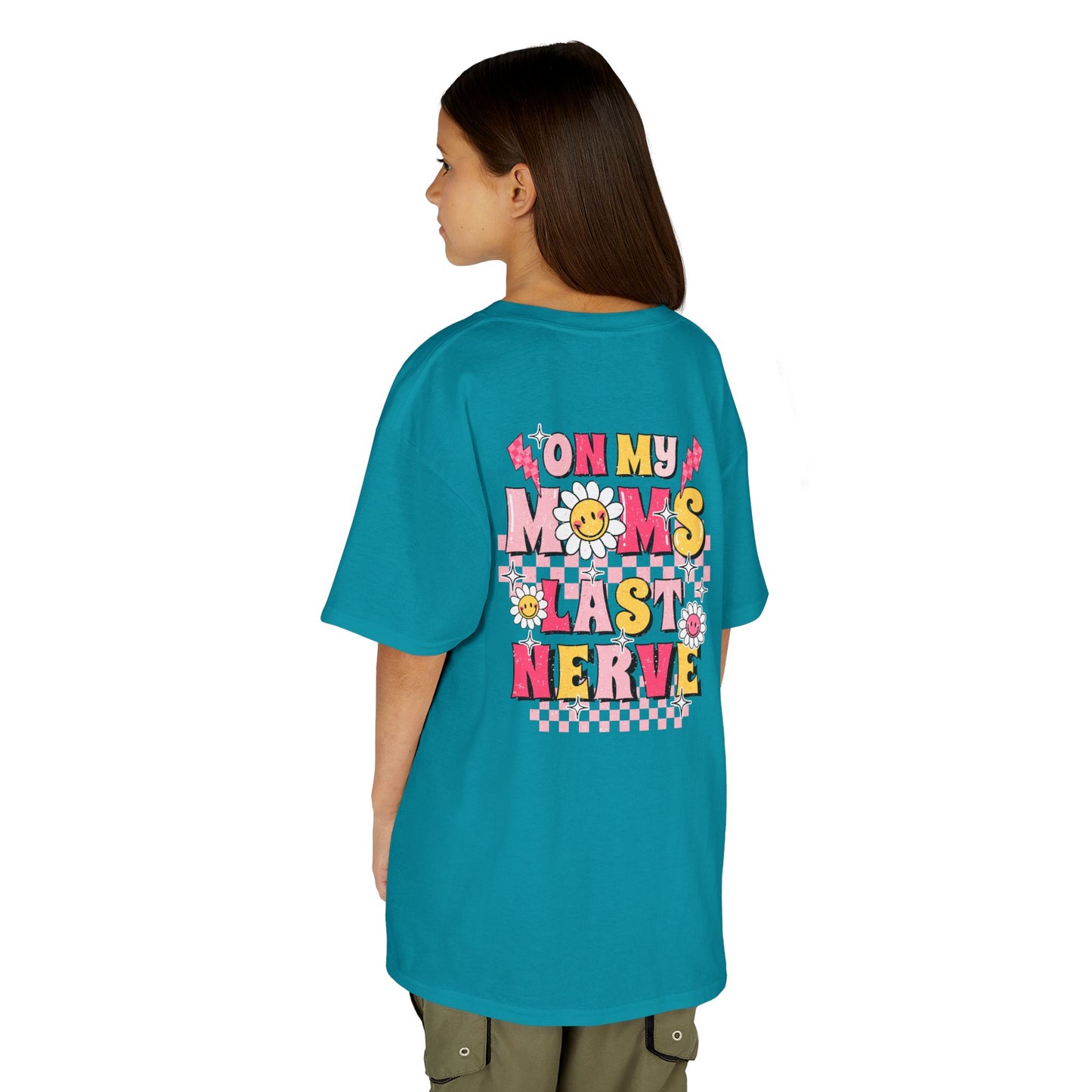 Kids Heavy Cotton™ Tee - 'On My Mom's Last Nerve' Graphic T-Shirt