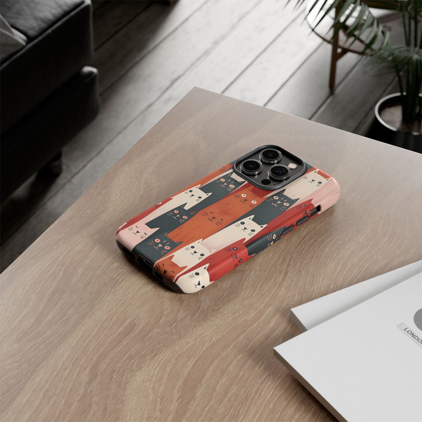 Playful Cat Phone Case - Tough & Stylish Purrfect for Cat Lovers