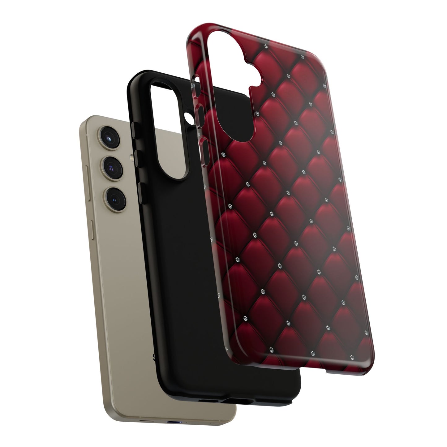 Luxurious Red Leather Phone Case – Stylish Protection for Your Device