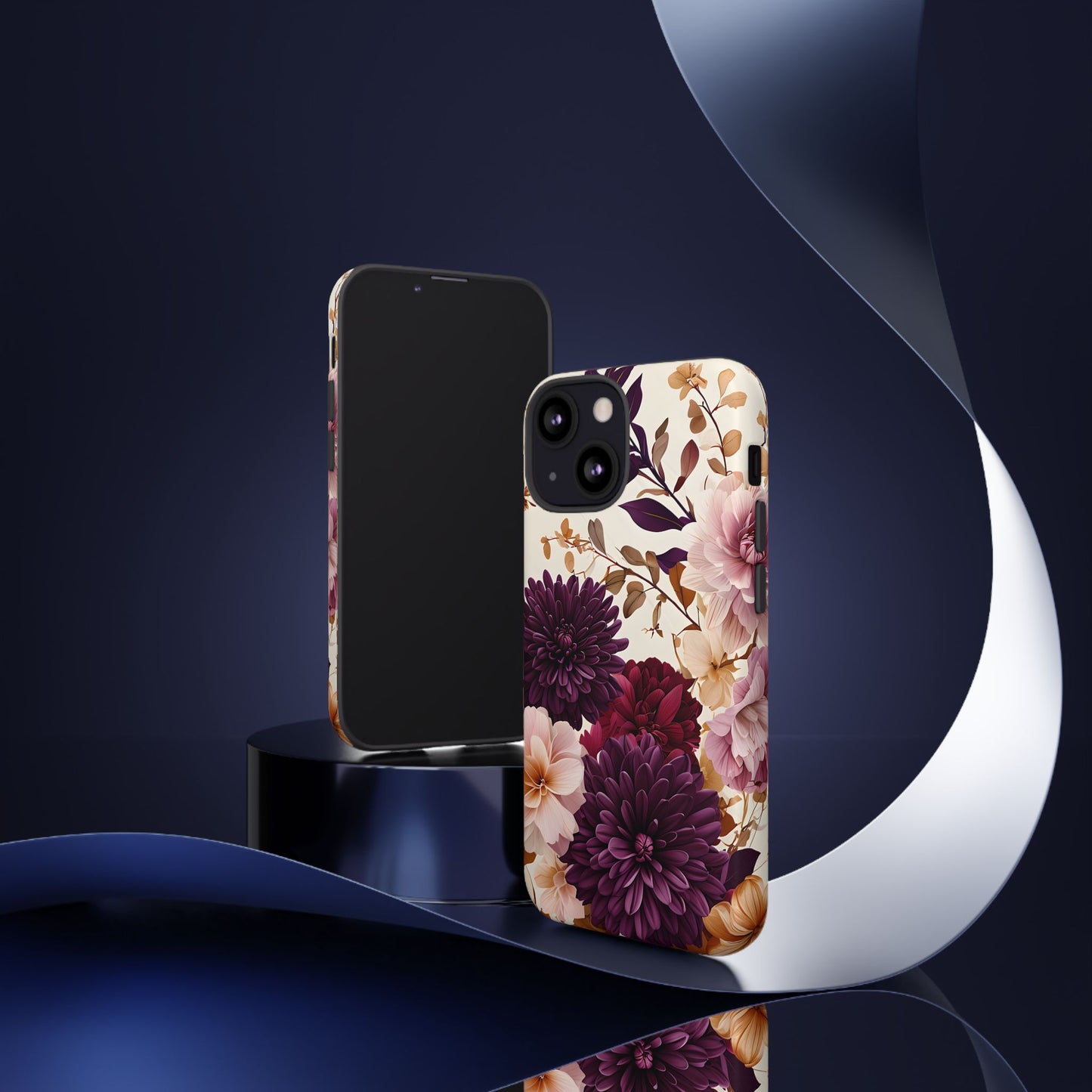 Floral Tough Phone Case - Elegant Design for iPhones & Androids