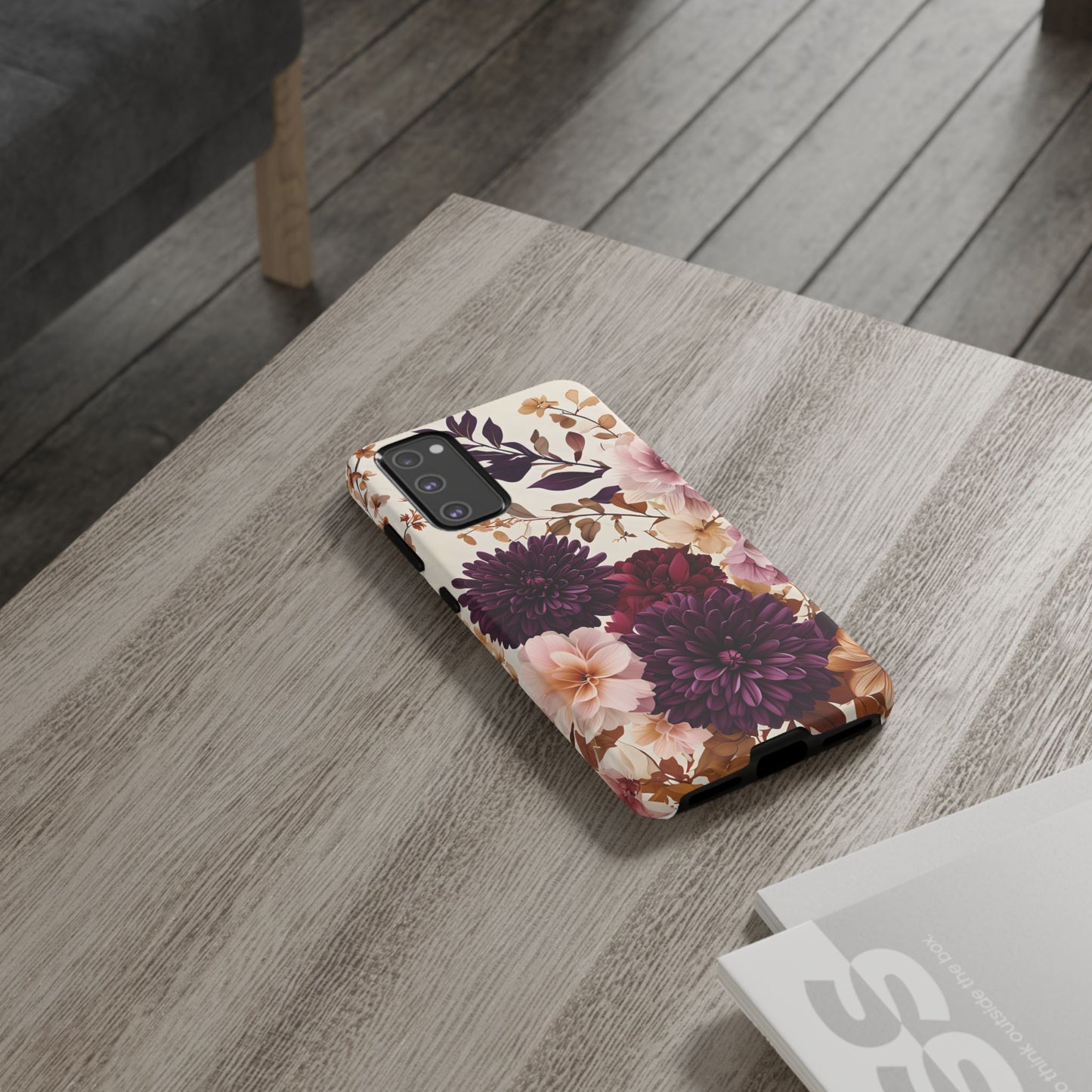 Floral Tough Phone Case - Elegant Design for iPhones & Androids