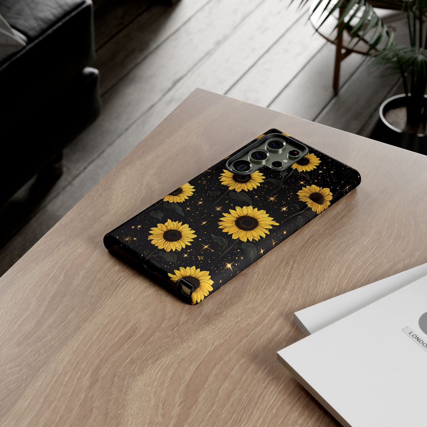 Sunflower Galaxy Tough Case - Durable Phone Cover with Floral Design