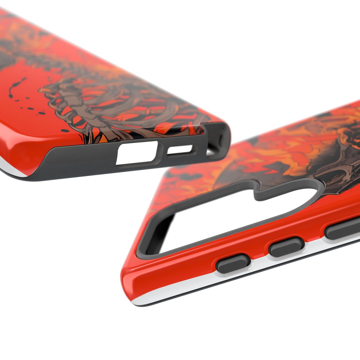 Flaming Skeleton Phone Case - Tough & Stylish Protection