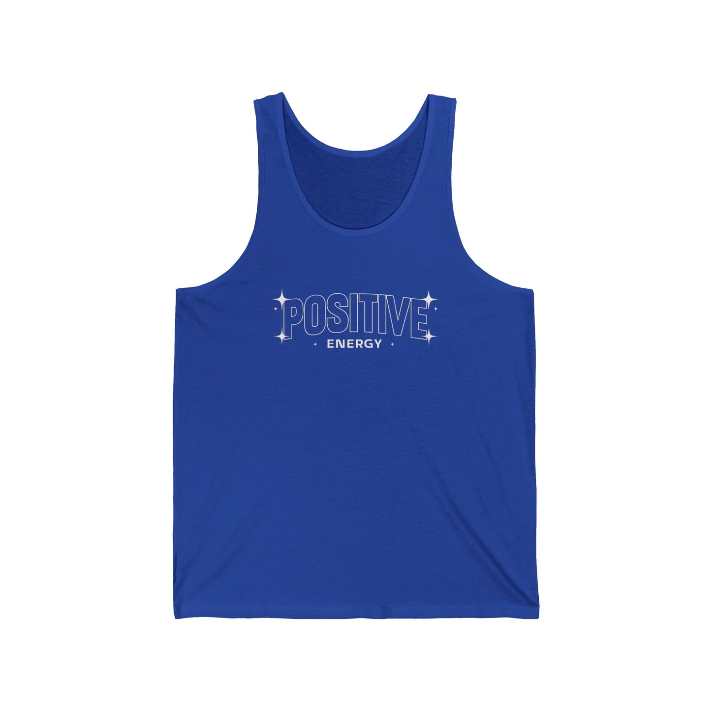 Positive Energy Unisex Jersey Tank - Motivational Summer Fitness Top